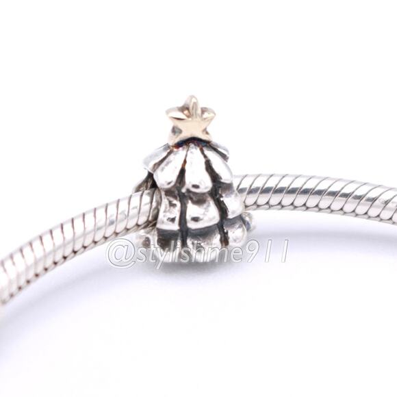 Authentic PANDORA Christmas Tree Charm 14K Gold - 790365 - Picture 4 of 10